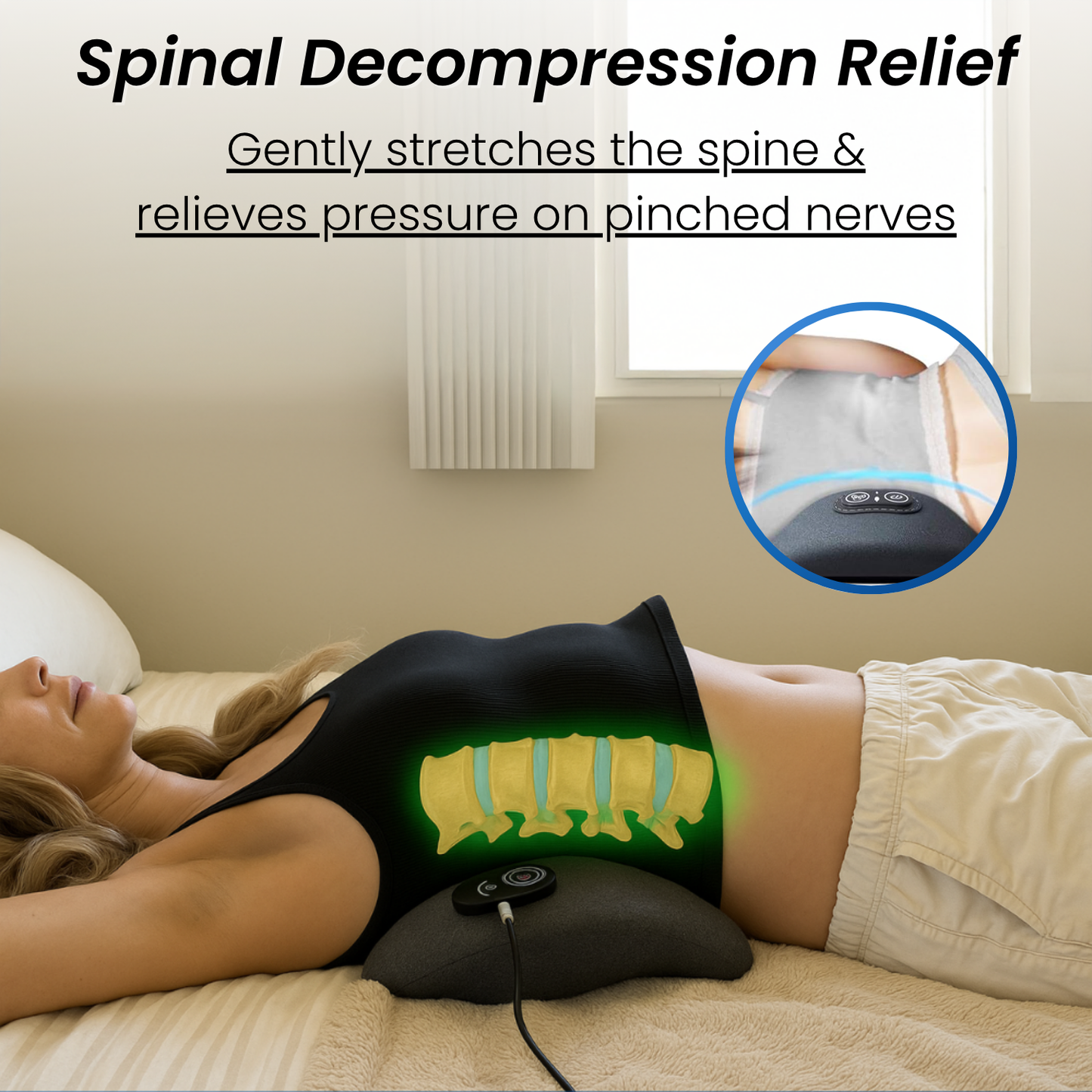 TheraSpine™ Triple Fusion Pillow for Back Pain Relief
