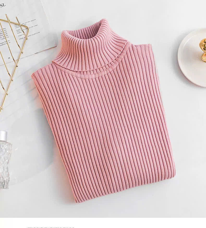 ThermaFit Luxe™ - Soft Stretch Breathable Ribbed Knit Turtleneck Sweater