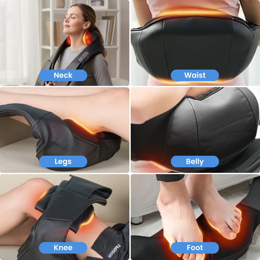 TheraKnead™ Dual-Action Shiatsu Massager for Neck & Back Pain Relief