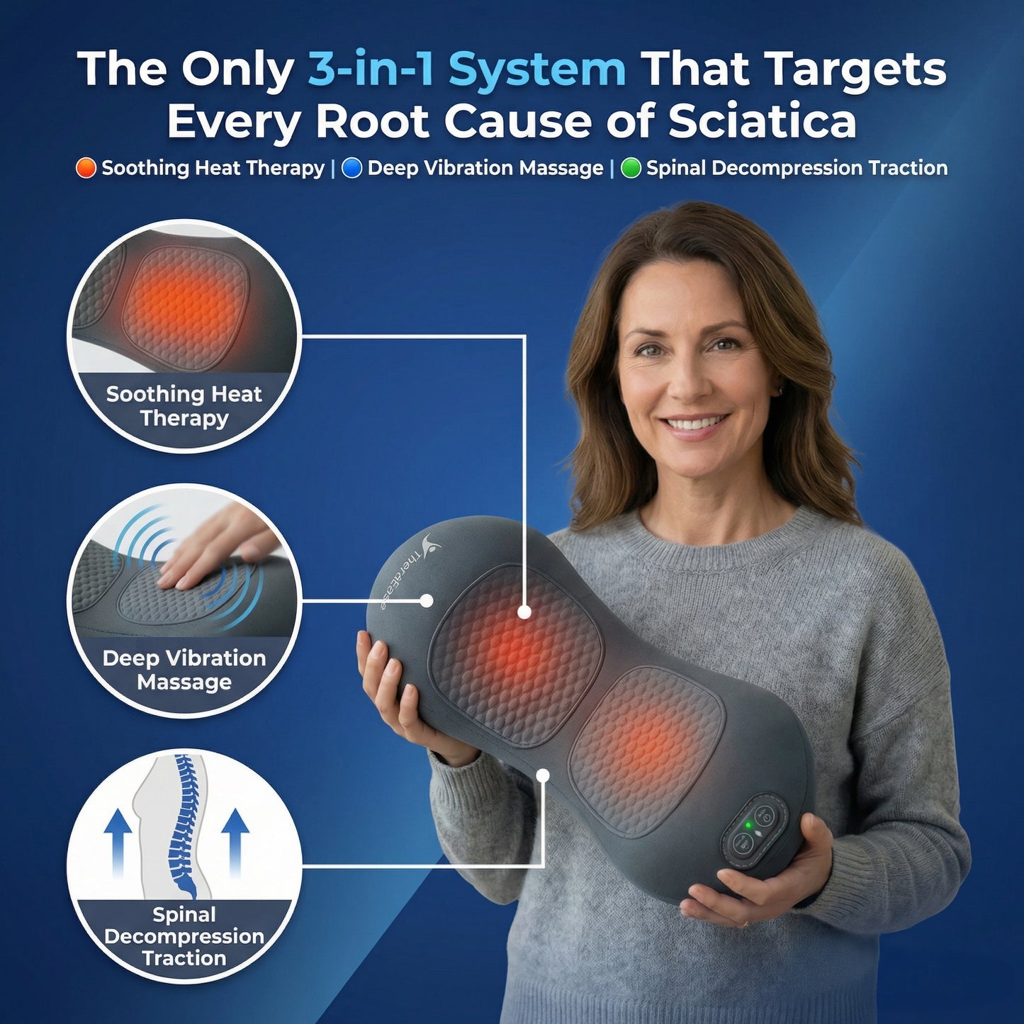 TheraSpine™ 3 in 1 Massager for Sciatica & Lower Back Relief