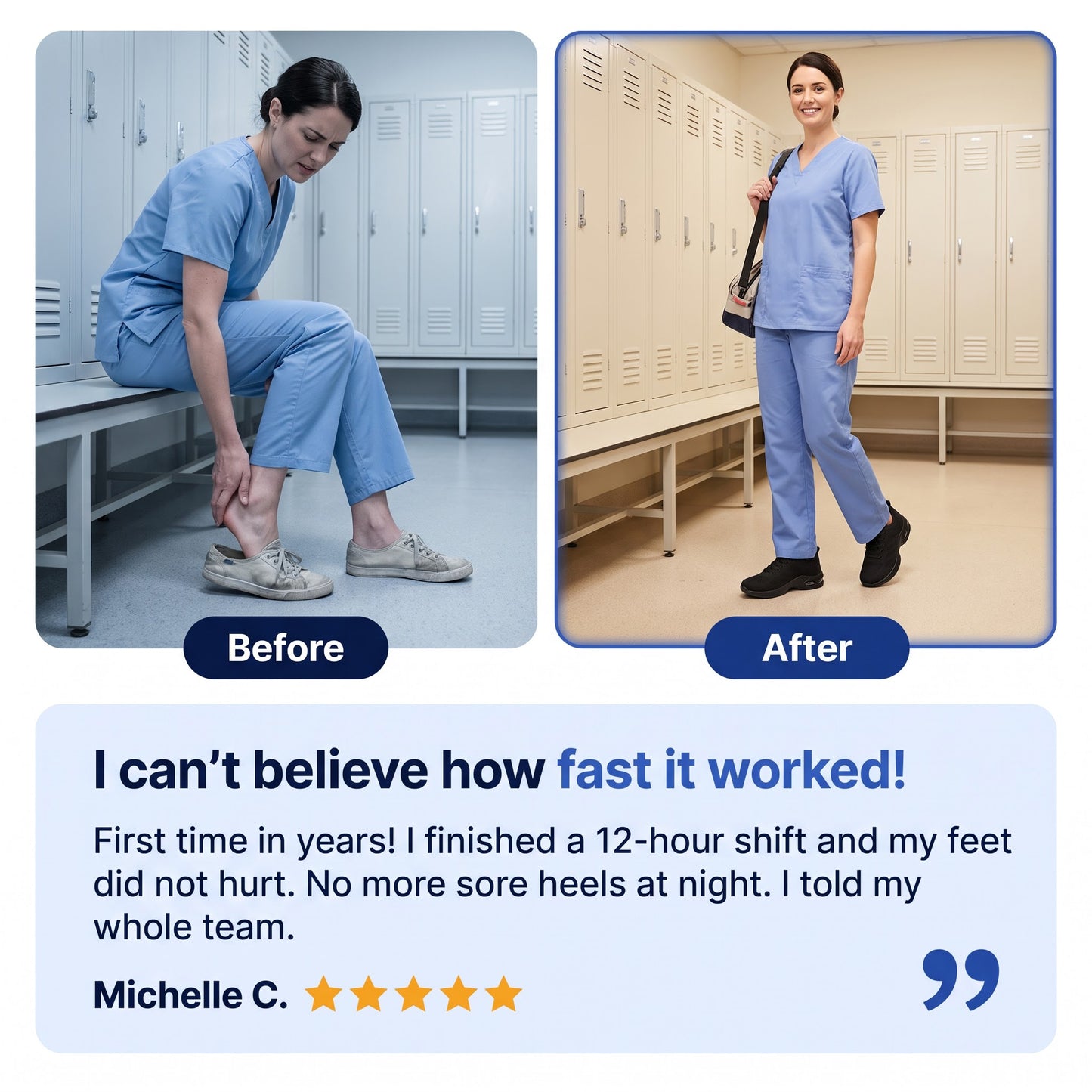 ShiftMate™ - 12-Hour Shift Shoes for All-Day Foot, Knee & Back Pain Relief
