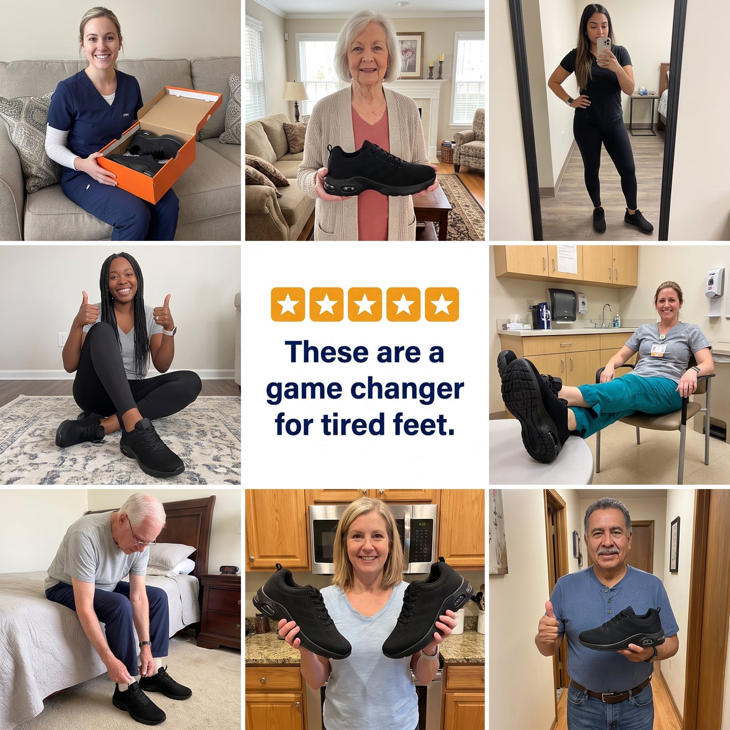 ShiftMate™ - 12-Hour Shift Shoes for All-Day Foot, Knee & Back Pain Relief